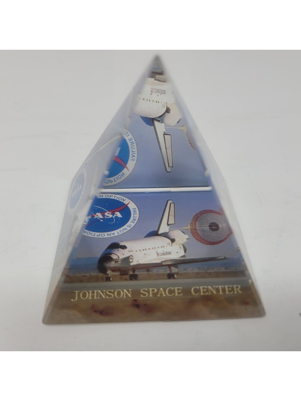 NASA Johnson Space Center Pyramid Paperweight Failure Is Not An Option Shuttle